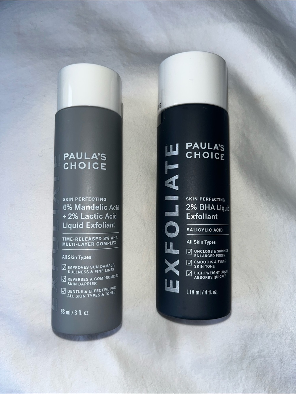 Paula's Choice - sealed Liquid Exfoliants - 2% BHA and 6% Mandelic Acid
